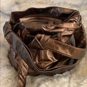 Brown metallic effect Kooba purse